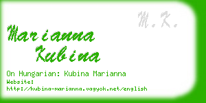 marianna kubina business card